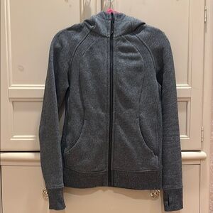 Lululemon Athletica Gray & Black  Zip Sweat Jacket Size 2